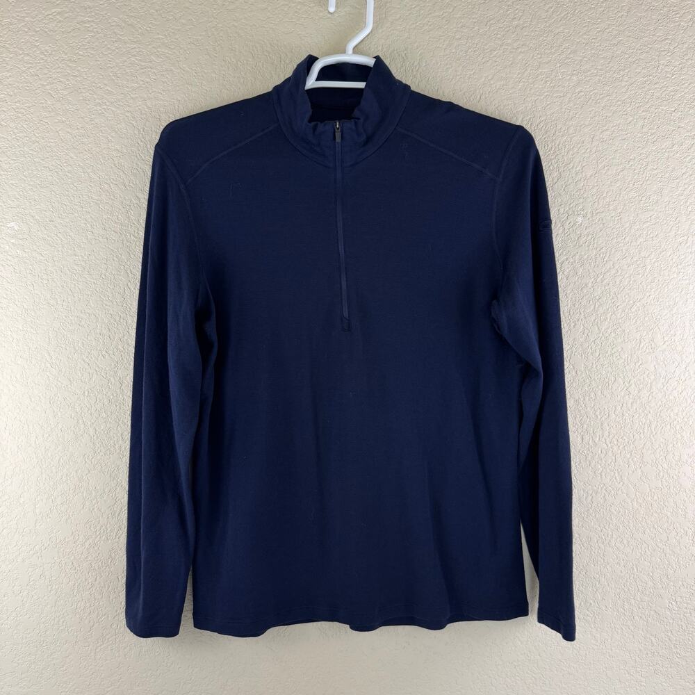 Icebreaker Bodyfit 260 Pullover Mens XL Navy Blue Merino Base Layer Outdoor Hike